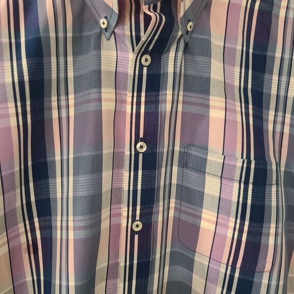 Brooks Brothers Blue and Lavender Casual Button Down Shirt - Picture 2 of 6